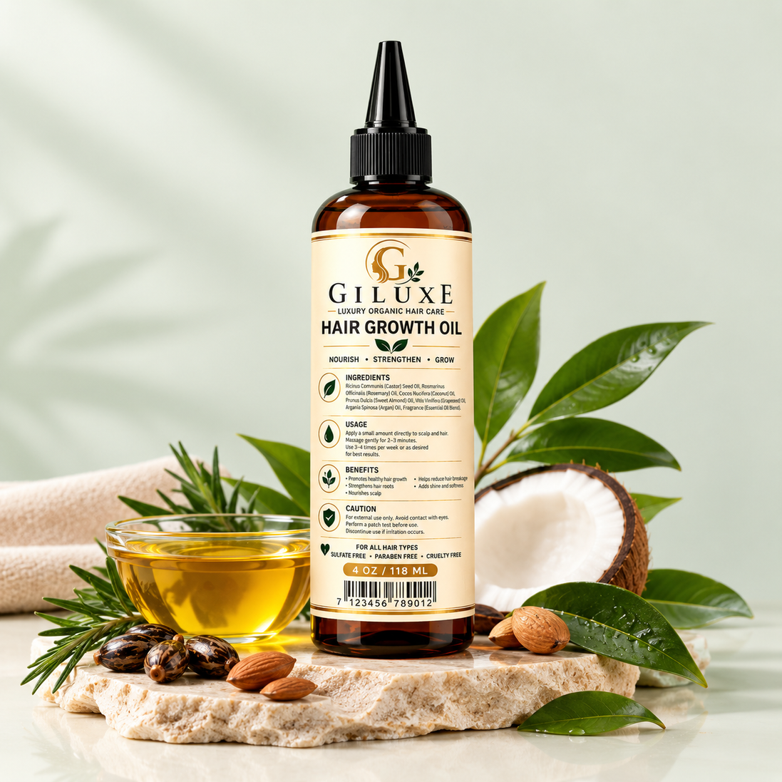 Giluxe Organic Hair Growth Oil