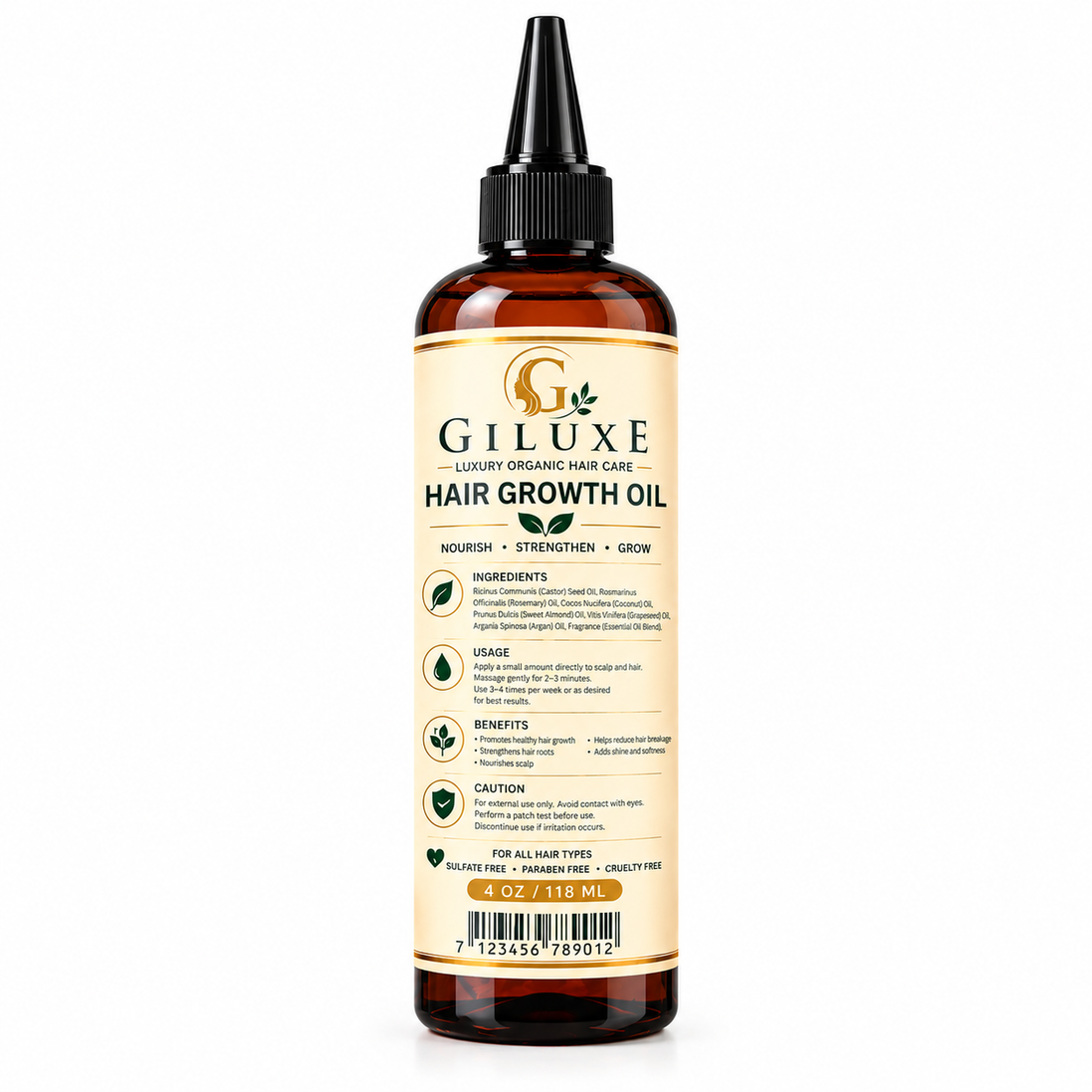 Giluxe Organic Hair Growth Oil