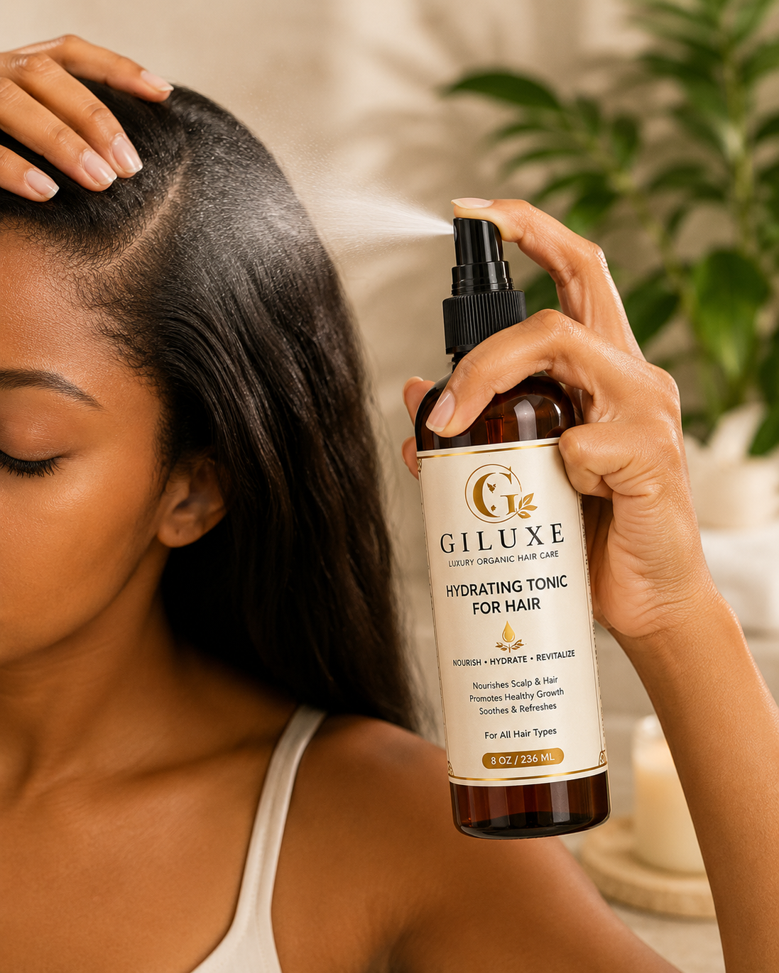 Giluxe Hydrating Tonic &amp; Hair Growth Oil Duo