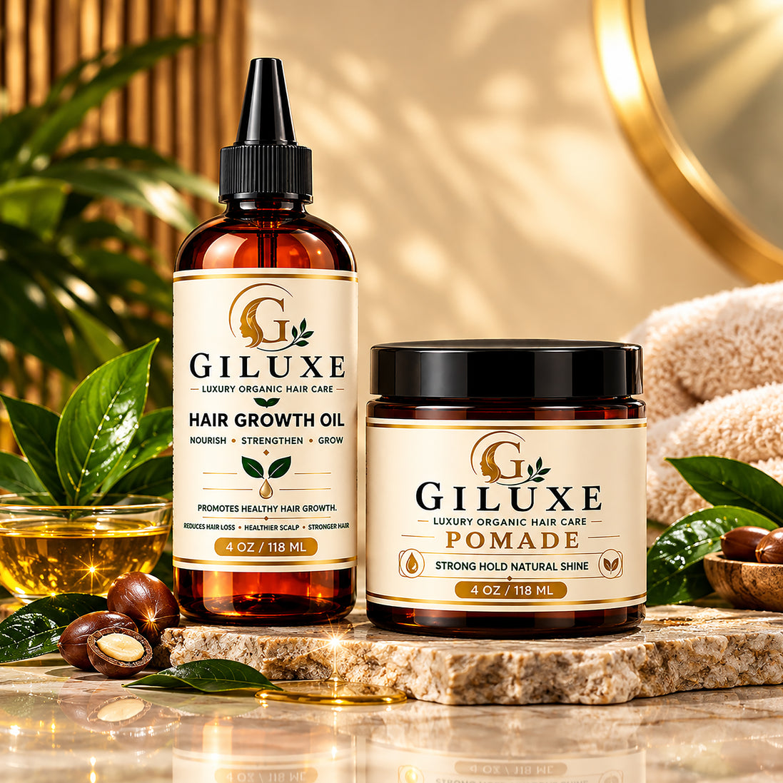 Hair Growth Oil & Pomade Set