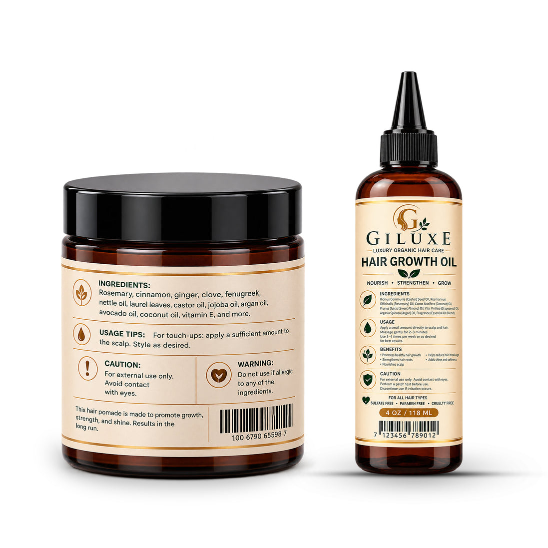Hair Growth Oil & Pomade Set