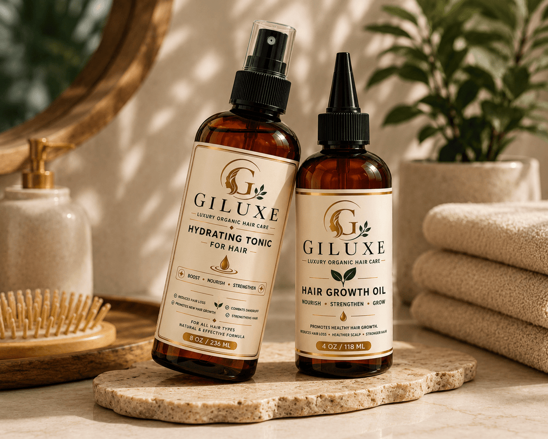 Giluxe Hydrating Tonic &amp; Hair Growth Oil Duo - Giluxe